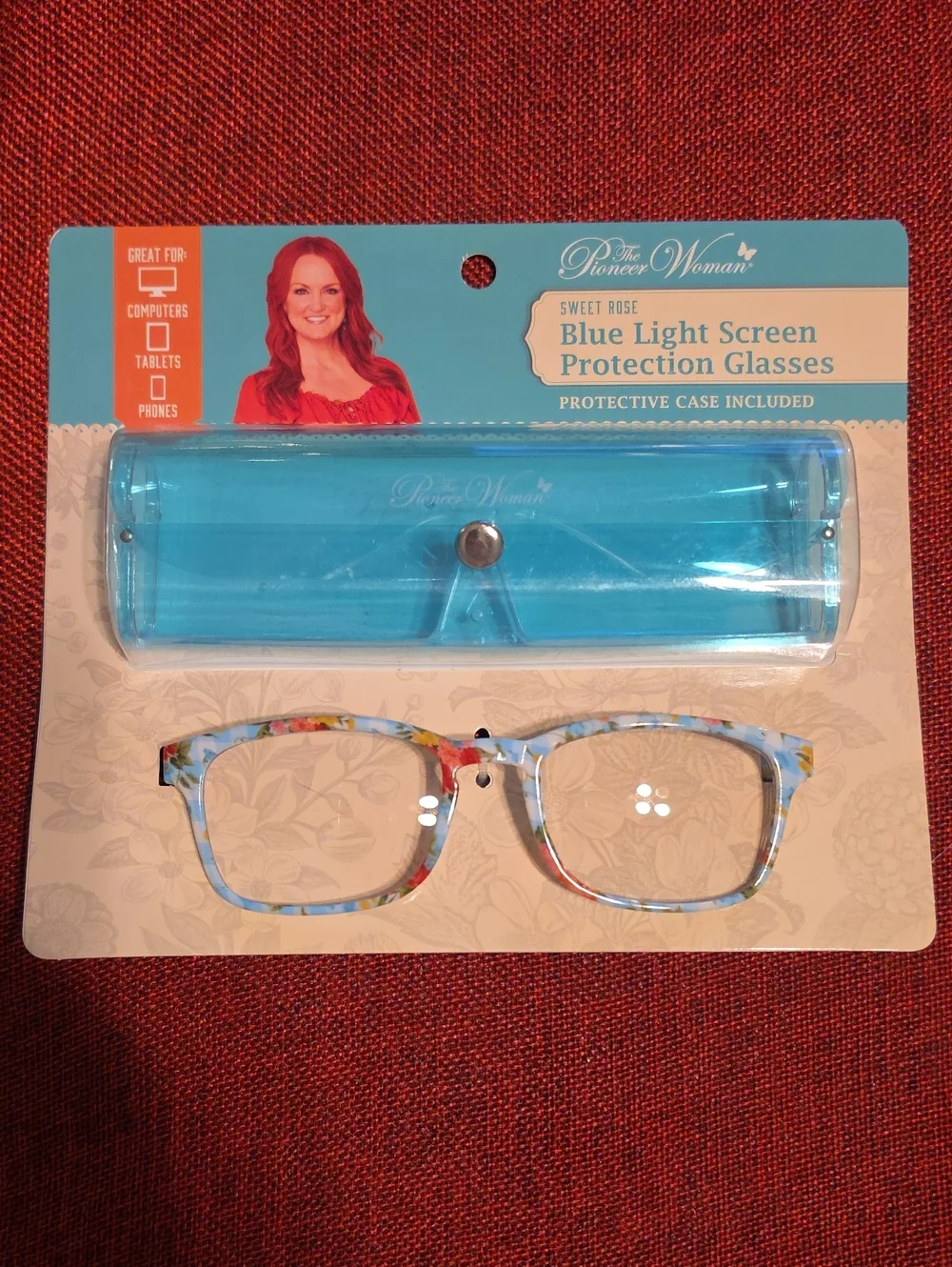 The Pioneer Woman Floral Blue & Multicolor Blue Light Screen Protection Glasses